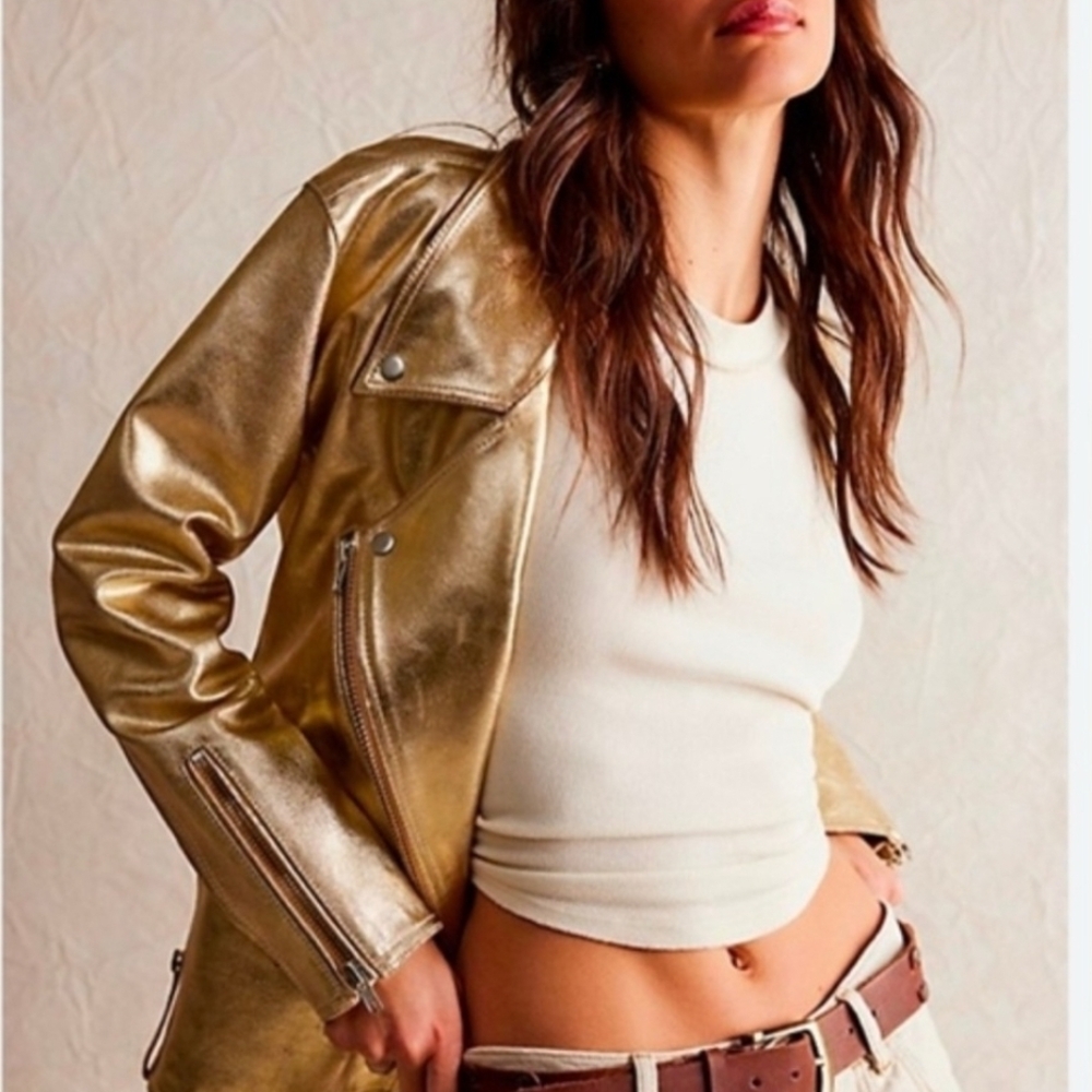 Free People Jealousy Leather Moto Jacket NWOT
